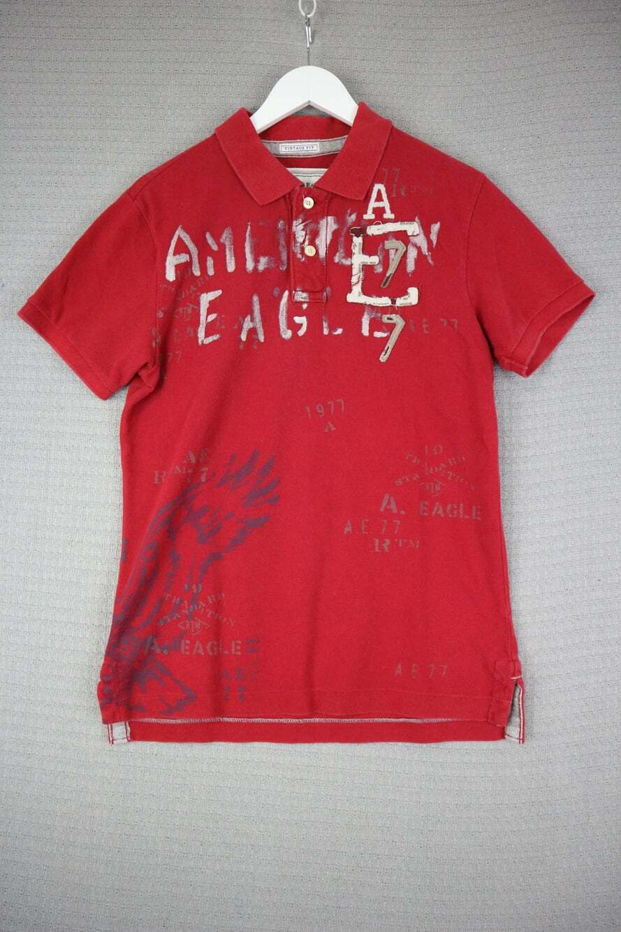 American Eagle Outfitters The Eagle Polo Vintage Medium Red